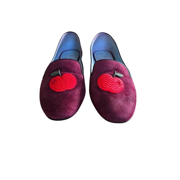 Kate Spade Lounge Apple Loafer Grenache Suede Slip-On Flats Size 10 B - Picture 2 of 8